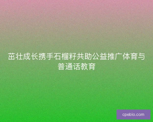 茁壮成长携手石榴籽共助公益推广体育与普通话教育